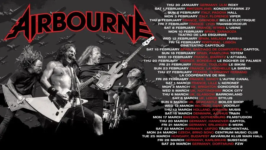 Airbourne tour 2025