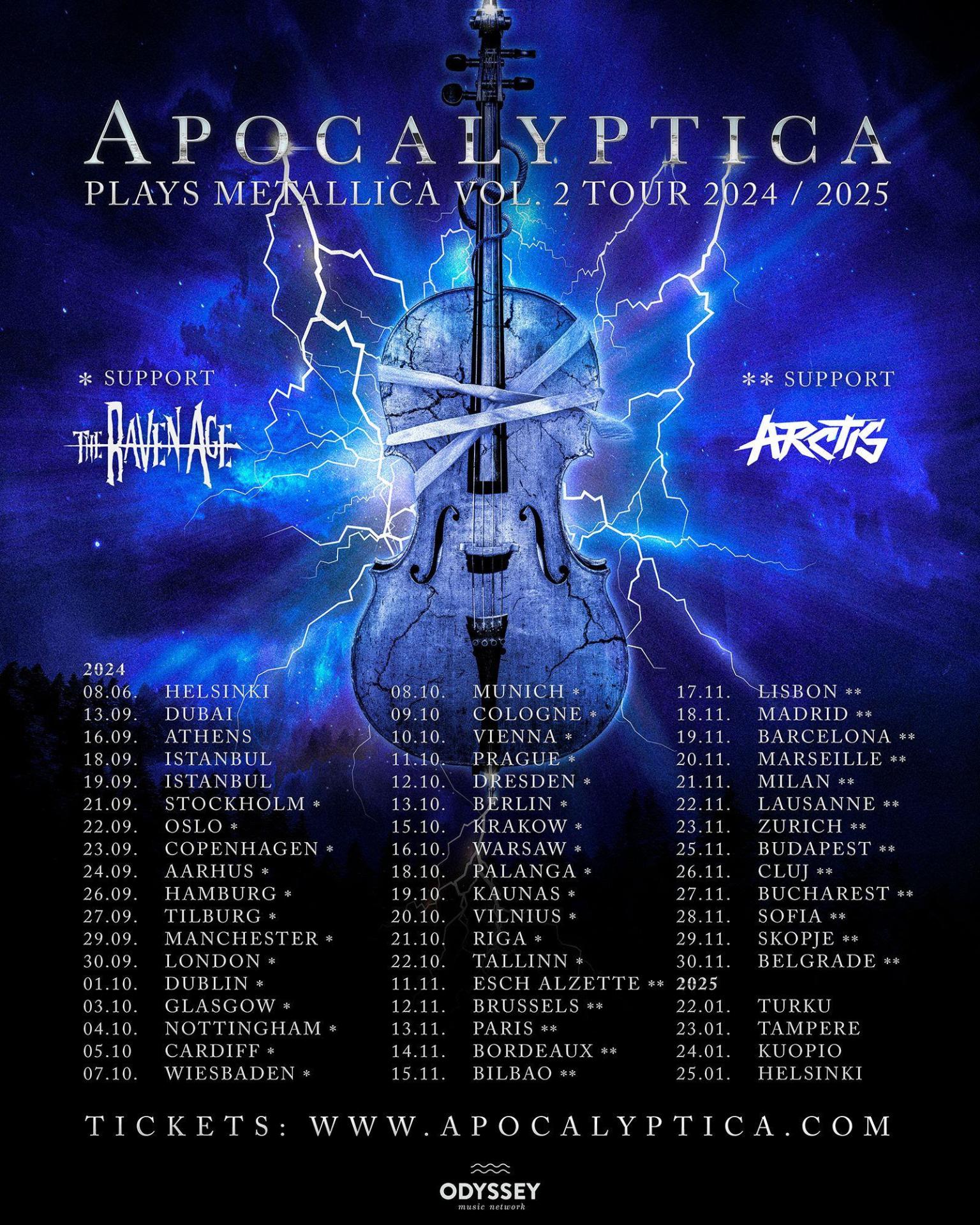 Apocalyptica tour 2024