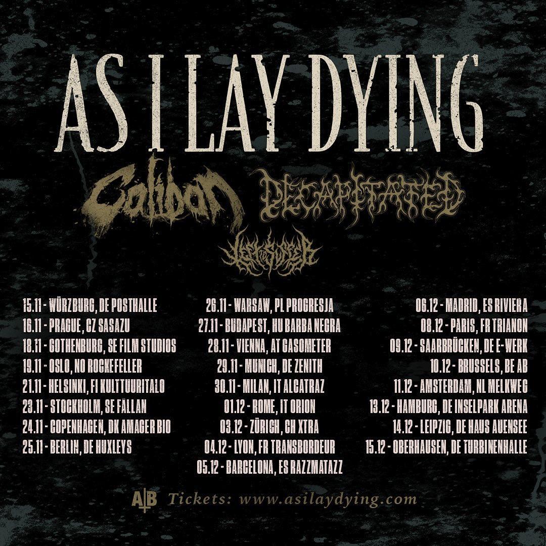 As i lay dying tour europe 2024