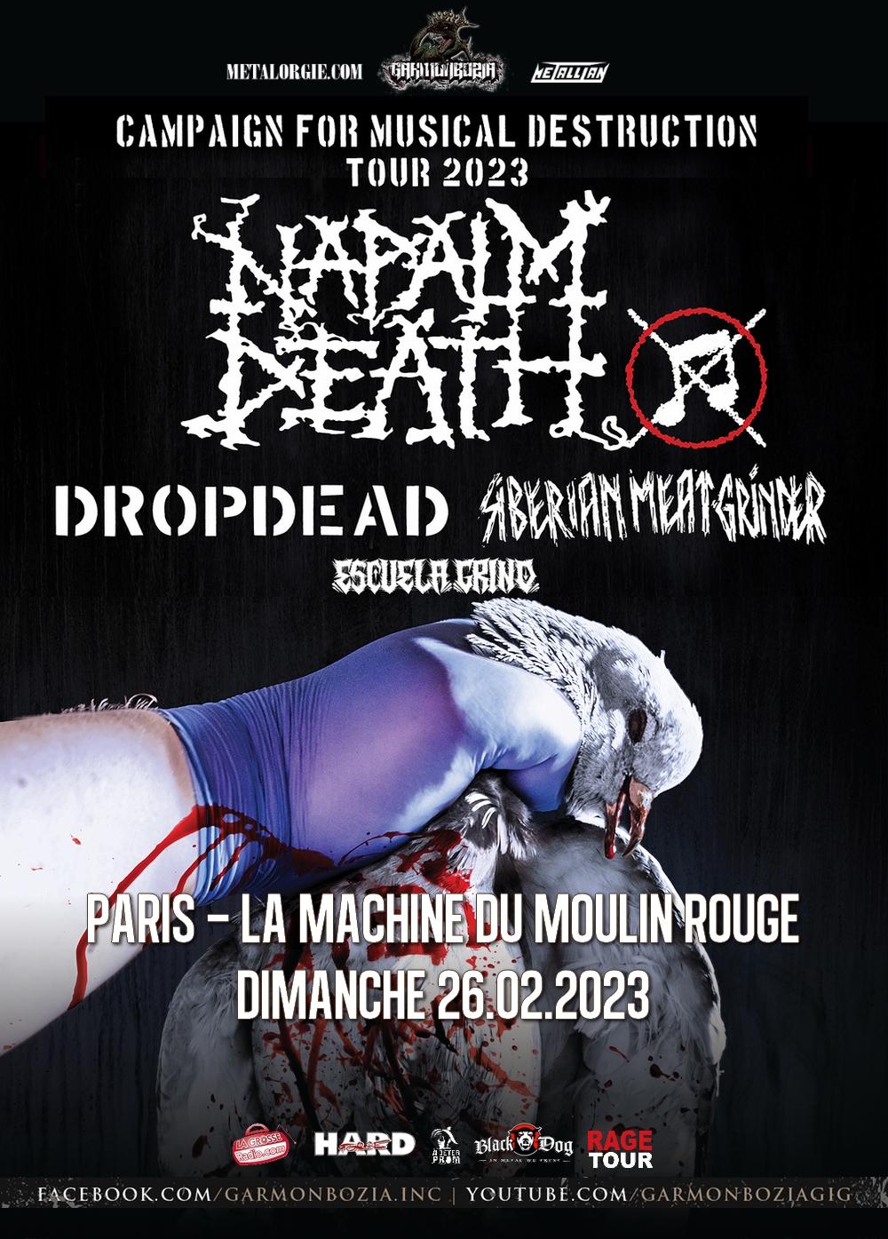 Napalm death paris 2023