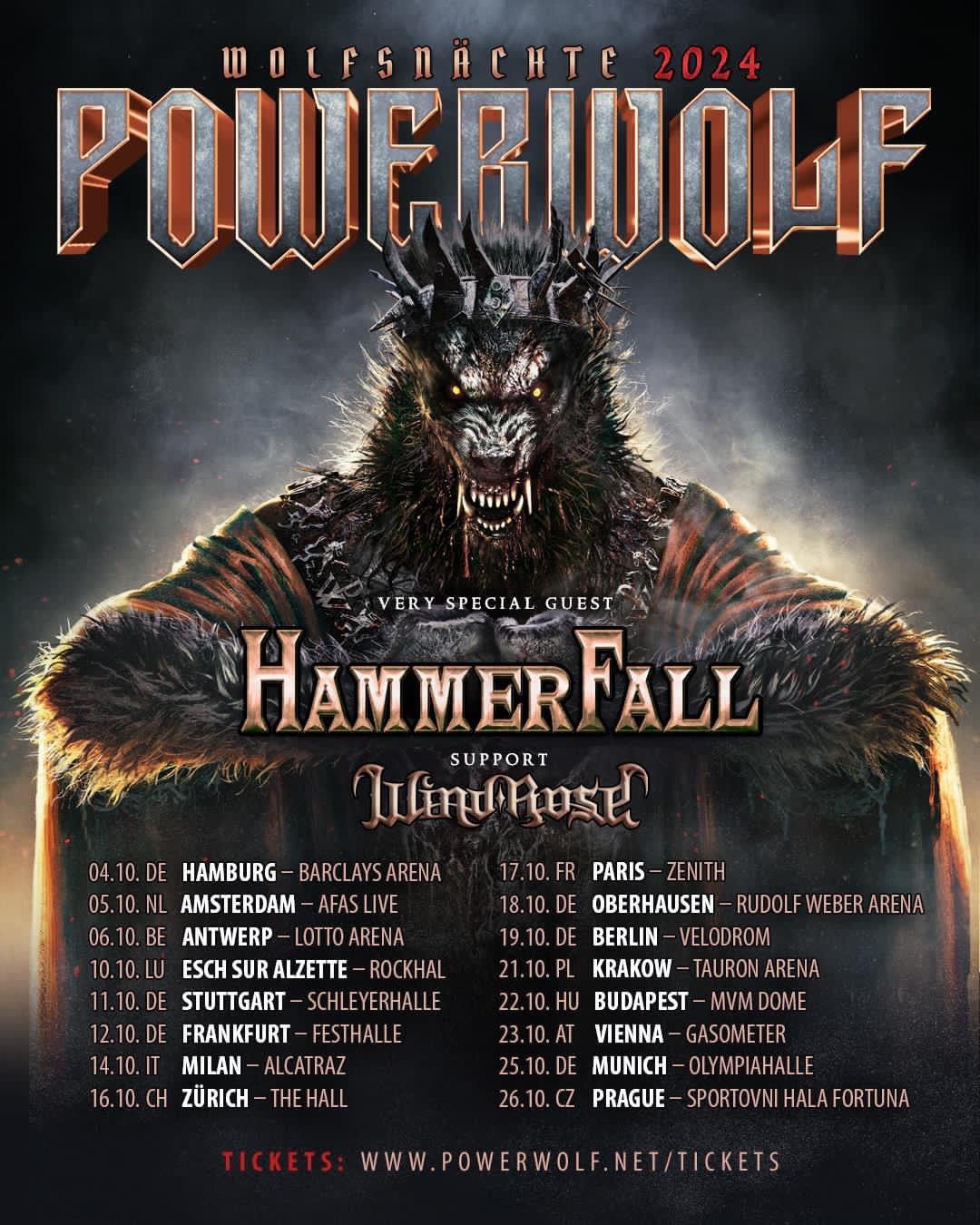 Powerwolf eu tour 2024