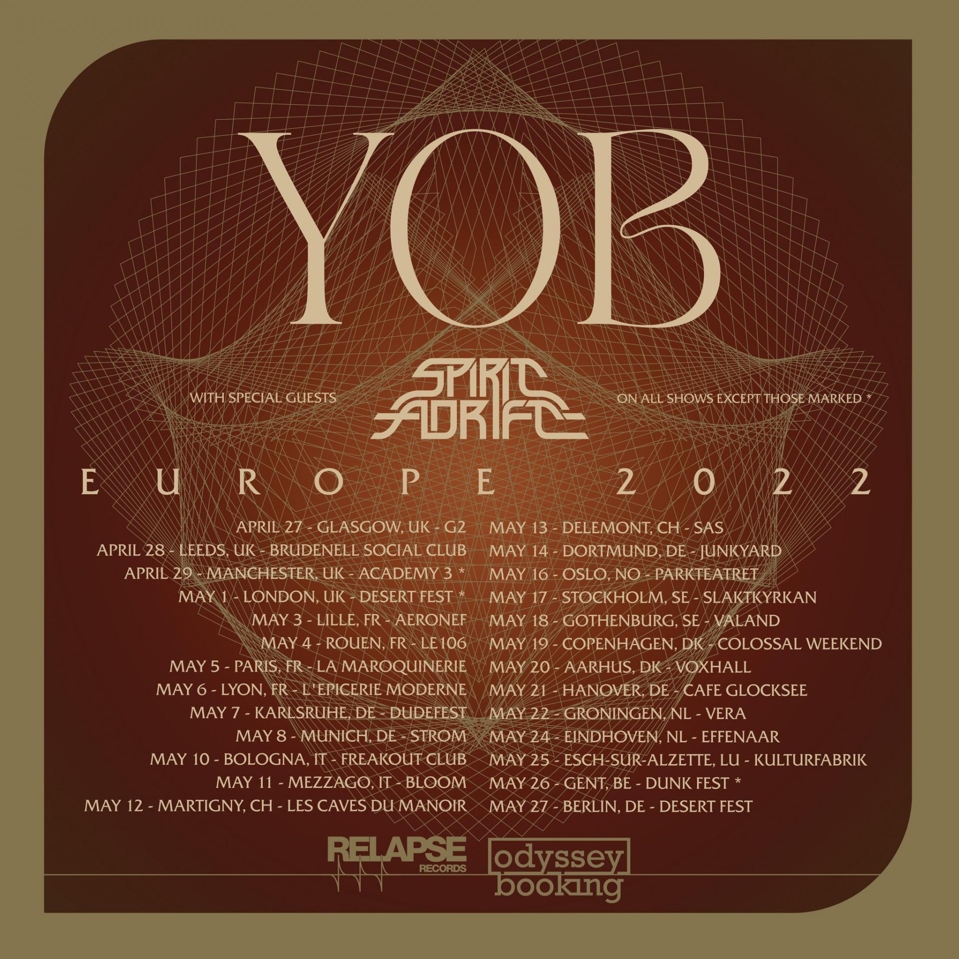 Yob euro tour 2022